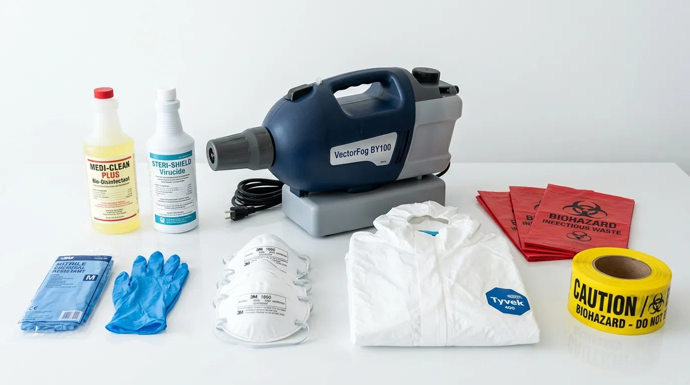 Professional biohazard remediation crew working in Burtonsville